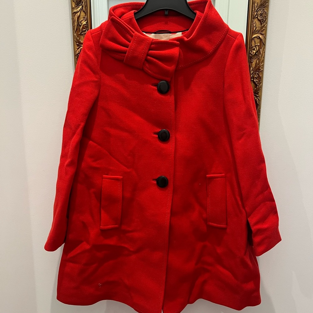 Kate spade Suzette bow neck coat size 10